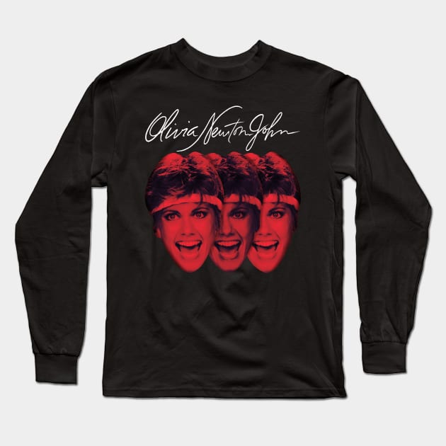 Olivia newton john Long Sleeve T-Shirt by Polaroid Popculture